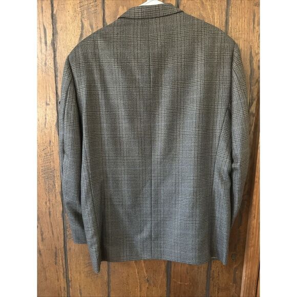 Gianfranco Ruffini 2-Button 100% Lambswool Sport Coat Mens 46 R Houndstooth - Picture 8 of 8